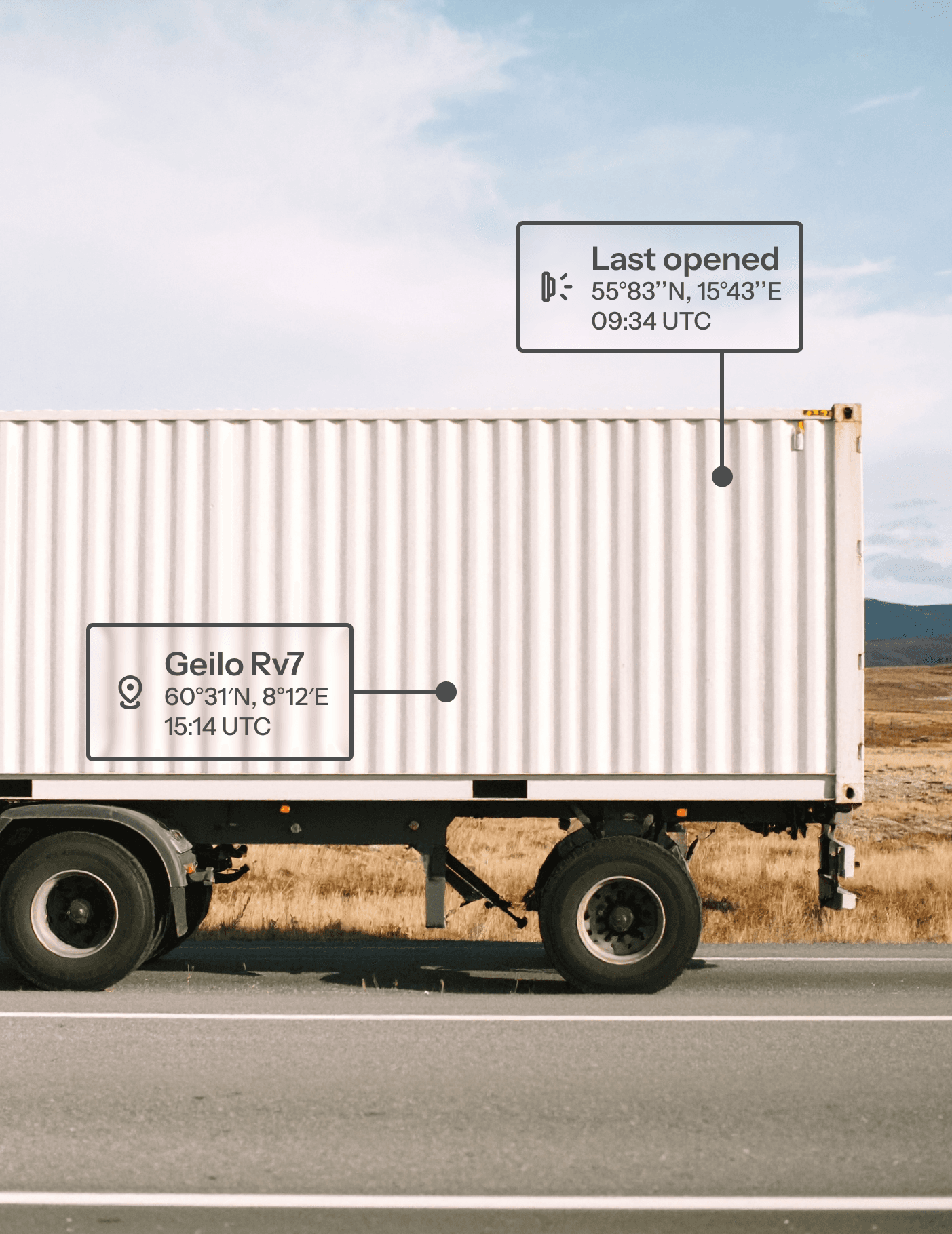 Container on truck
